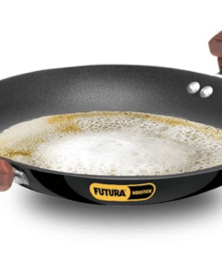 Hawkins Futura Nonstick Breakfast Pan (Appachatty) 0.9 L, 22 cm, 3.25 mm with SS Lid (Black)